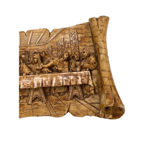 Last Supper Plaque Raised Relief 3D Resin 9" x 4.75" Christianity Upper Room - Picture 4 of 7
